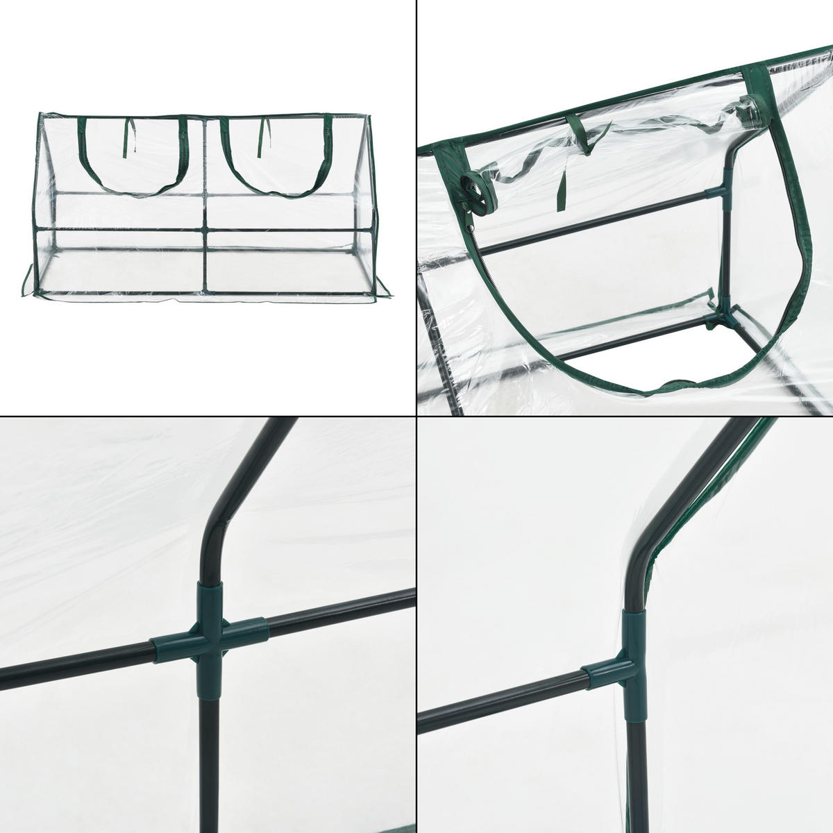 GEWÄCHSHAUS Laubach - Transparent, Kunststoff (120/60/60cm) - [en.casa]