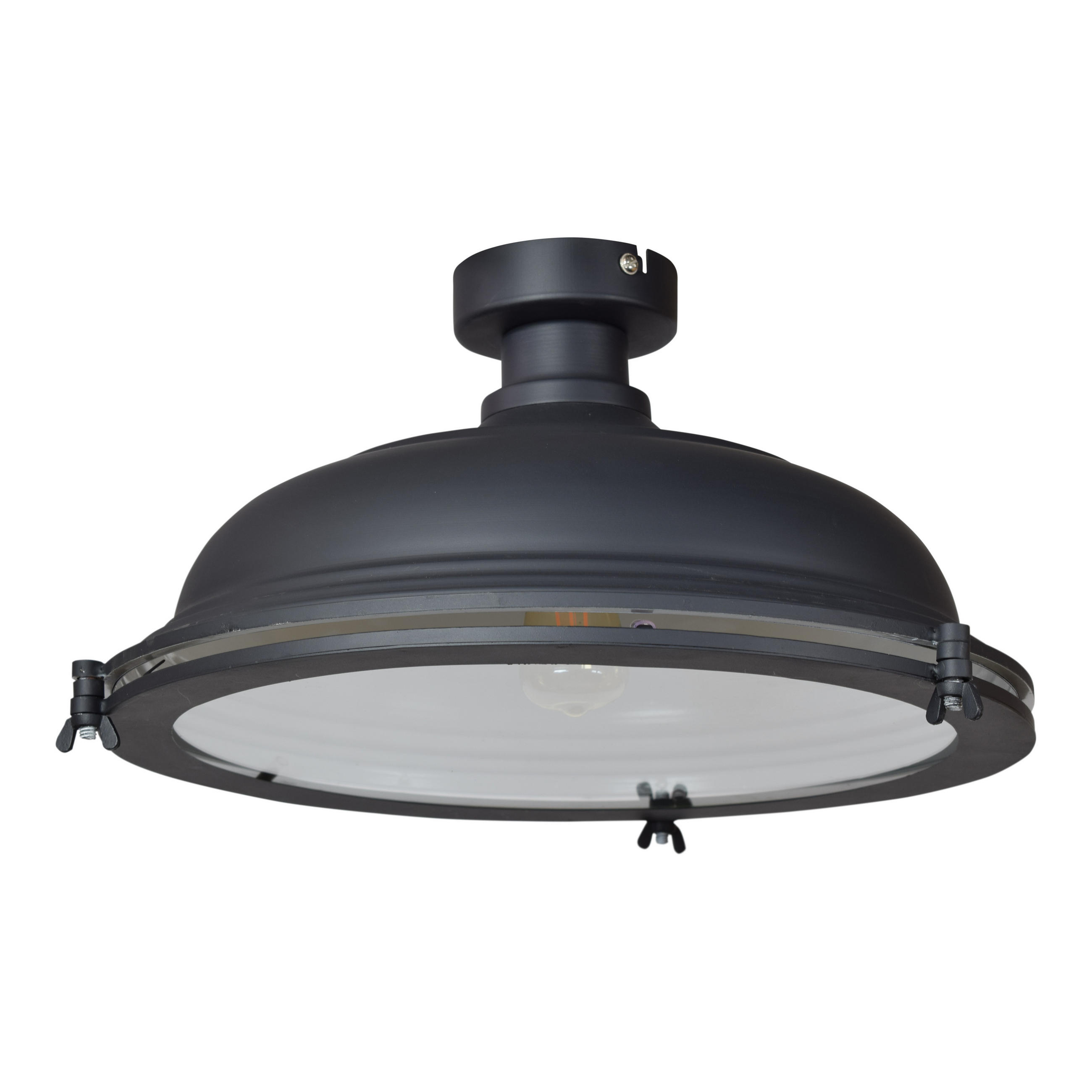 DECKENLEUCHTE Bronx Schwarz - Schwarz, Metall (42/42/22cm) - Urban Interiors