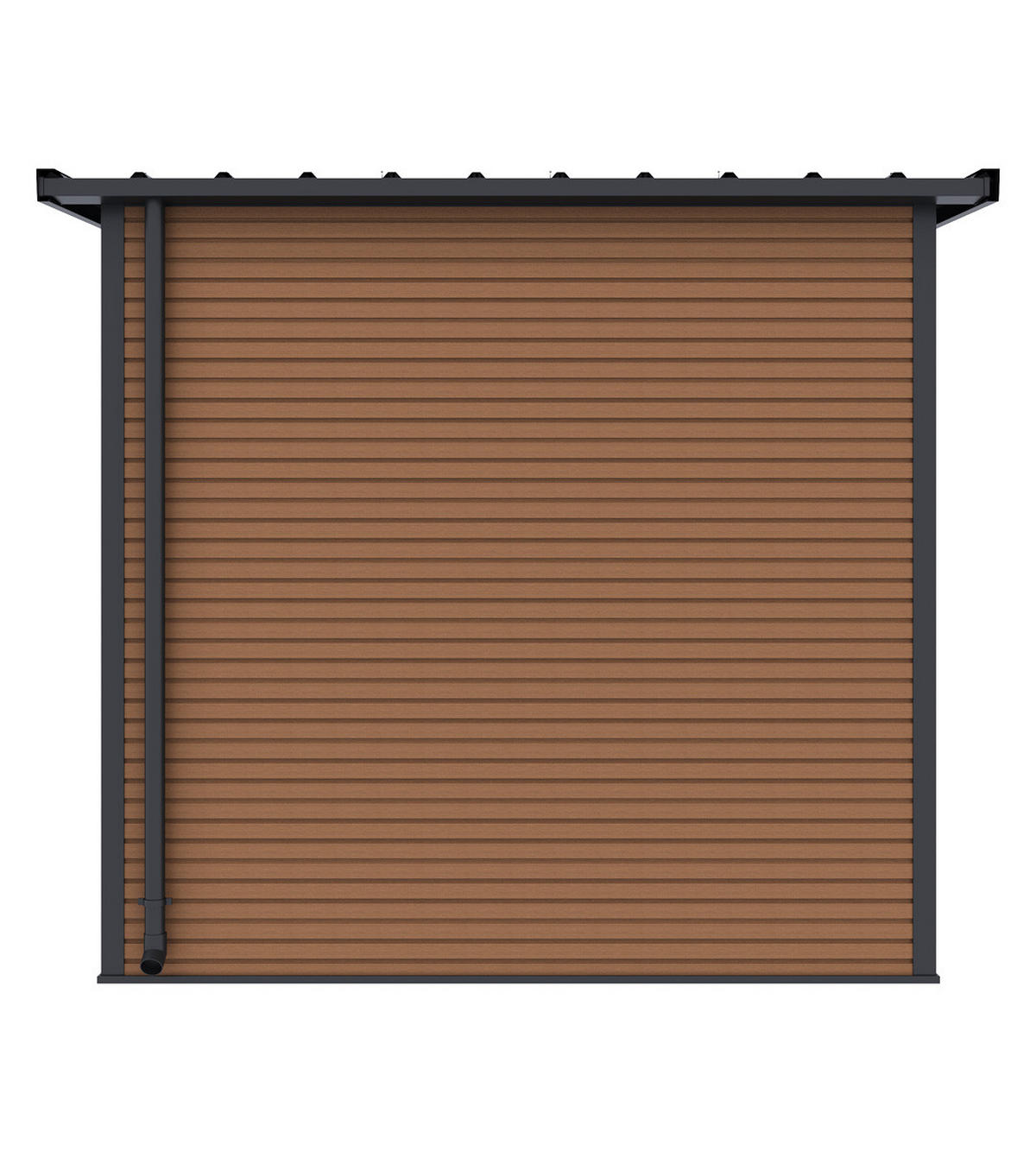 GARTENHAUS Aluminium WPC 218/218/226 cm Teak - Braun, Metall (218/226/218cm) - WEIDE