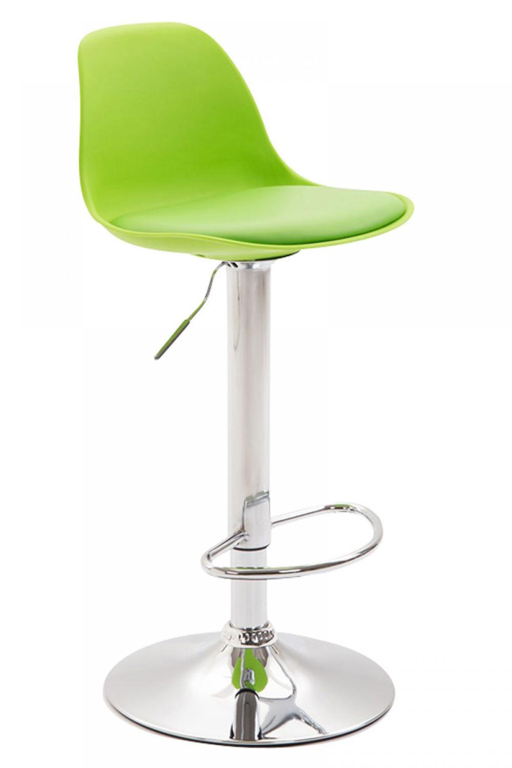 BARHOCKER Kunststoff grün - Chromfarben/Grün, Kunststoff/Metall (39/82/43cm) - CLP