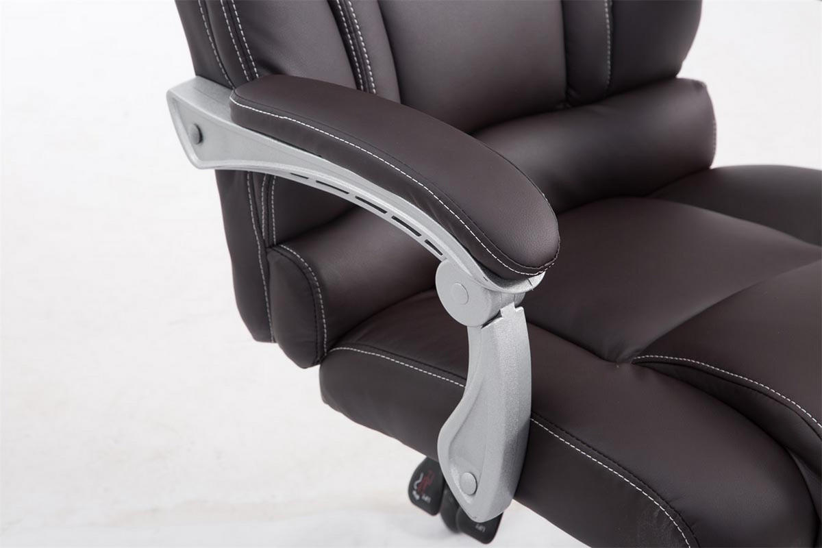 BÜROSTUHL Pacira, Kunstleder Braun - Braun, Textil/Metall (68/127/64cm) - TPFLiving