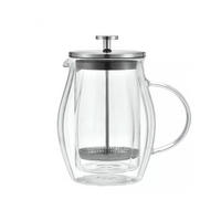 TEEKANNE Silber 13/13/18.5 cm 48644 - Silberfarben, Glas (0.6L) - Klausberg 