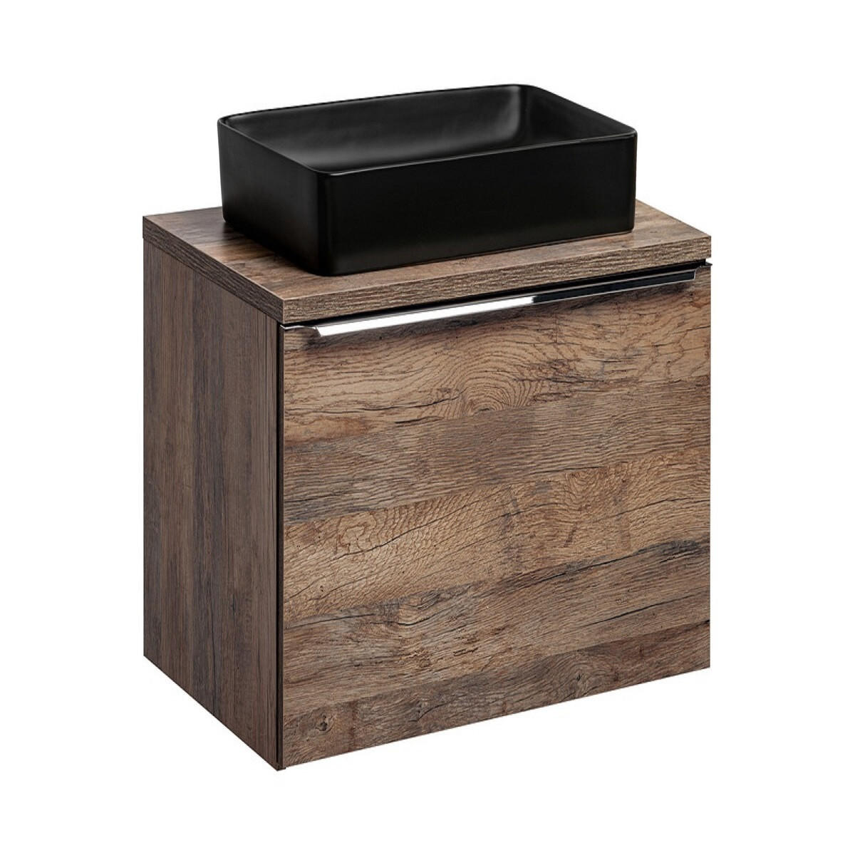 WASCHTISCHKOMBI 80 cm 3Teile -Santa Fe Oka S BM222 in Santa Fe Vintage Eiche - Eichefarben, Holz (80/46/46cm)