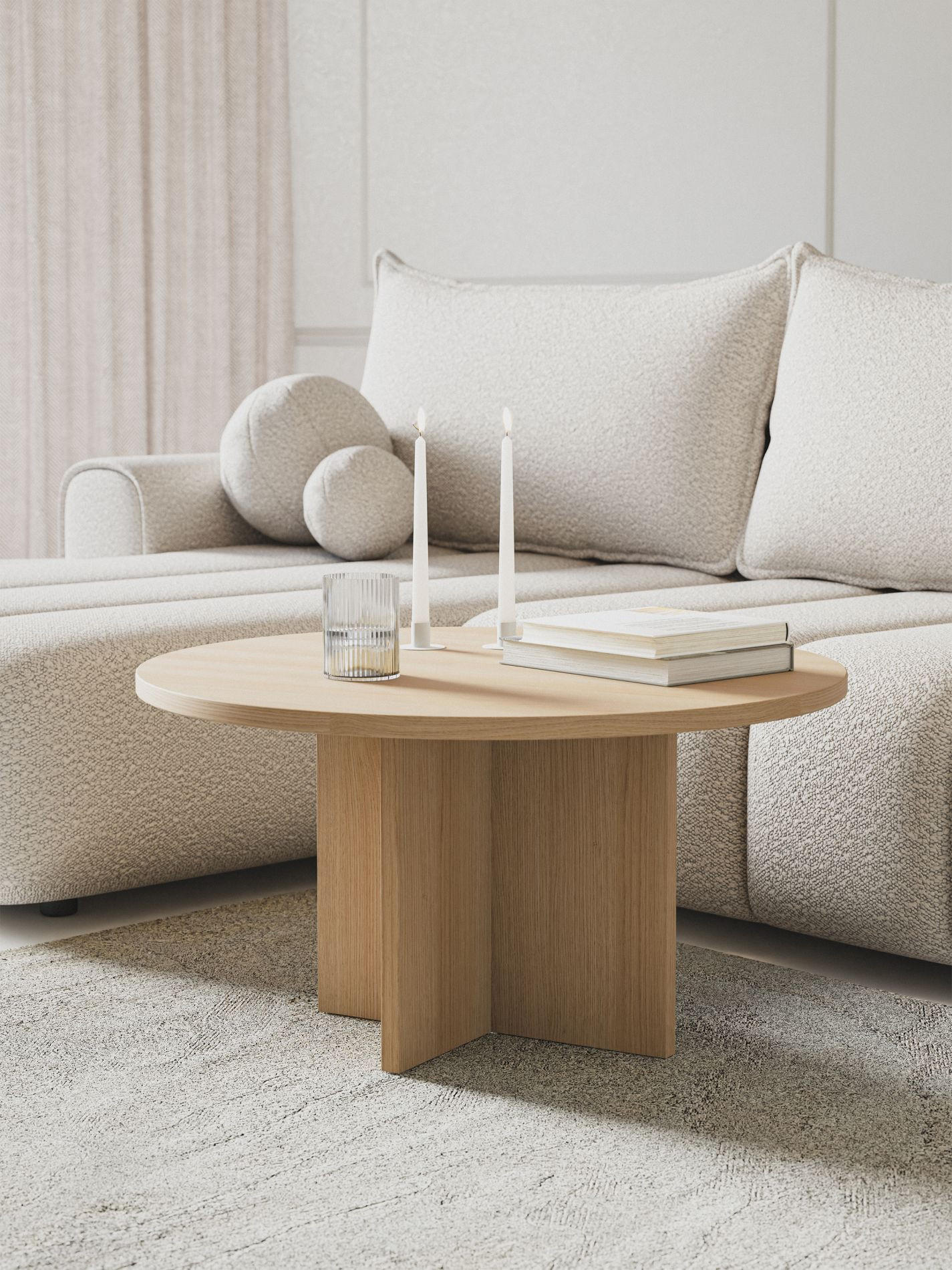 COUCHTISCH Ovo Holzoptik Eiche Lindberg 76x76 cm - Eichefarben, Holzwerkstoff (76/76/40cm) - Selsey