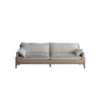 SOFA Woodnest Beige aus Stoff - Beige, Textil (216/77/93cm) - Tikamoon