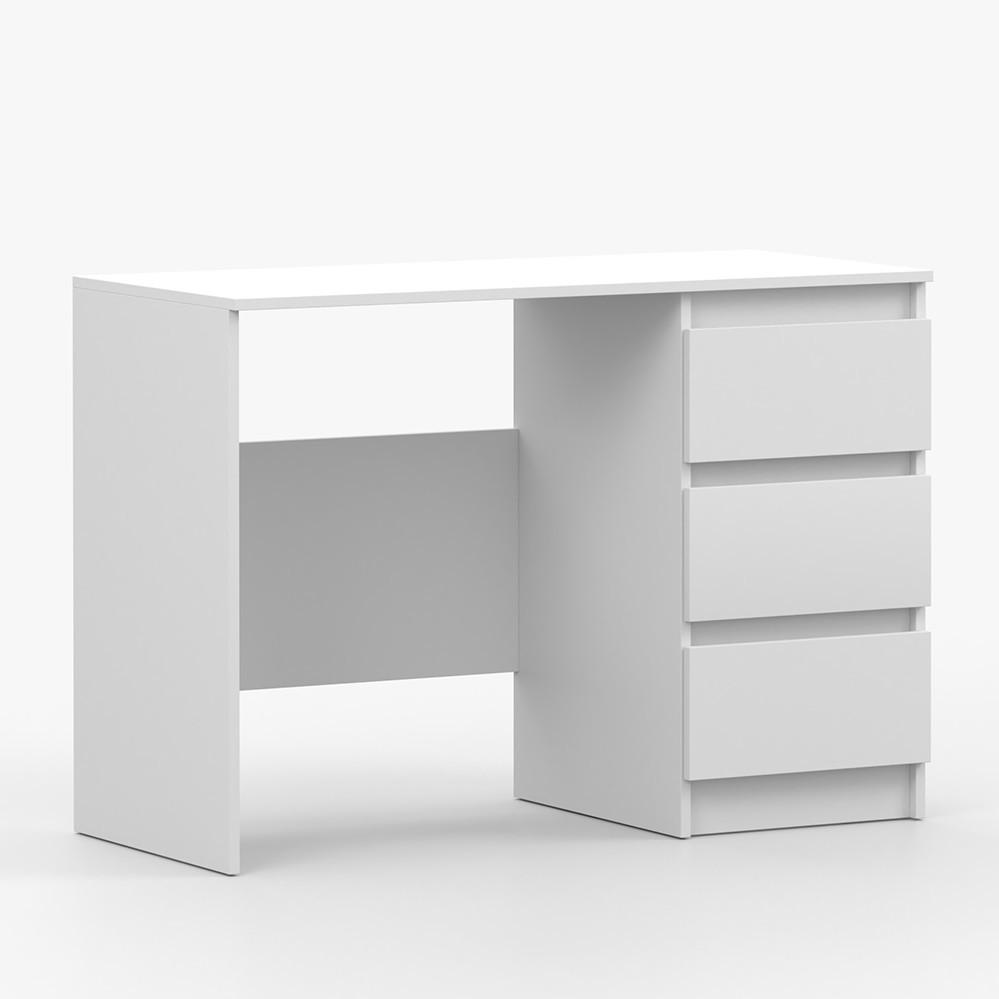 SCHREIBTISCH SOLO, Kinderzimmer, Kinderschreibtisch Kinderzimmertisch 110 cm Weiß/Weiß, grifflos - Weiß, Holzwerkstoff (110/78/50cm) - imoebel24