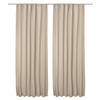 VORHANG Amelie TK mit Kräuselband 140x245cm Creme (2tlg) - Creme, Textil (140/245/1cm) - Beautissu 