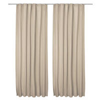VORHANG Amelie TK mit Kräuselband 140x245cm Creme (2tlg) - Creme, Textil (140/245/1cm) - Beautissu 