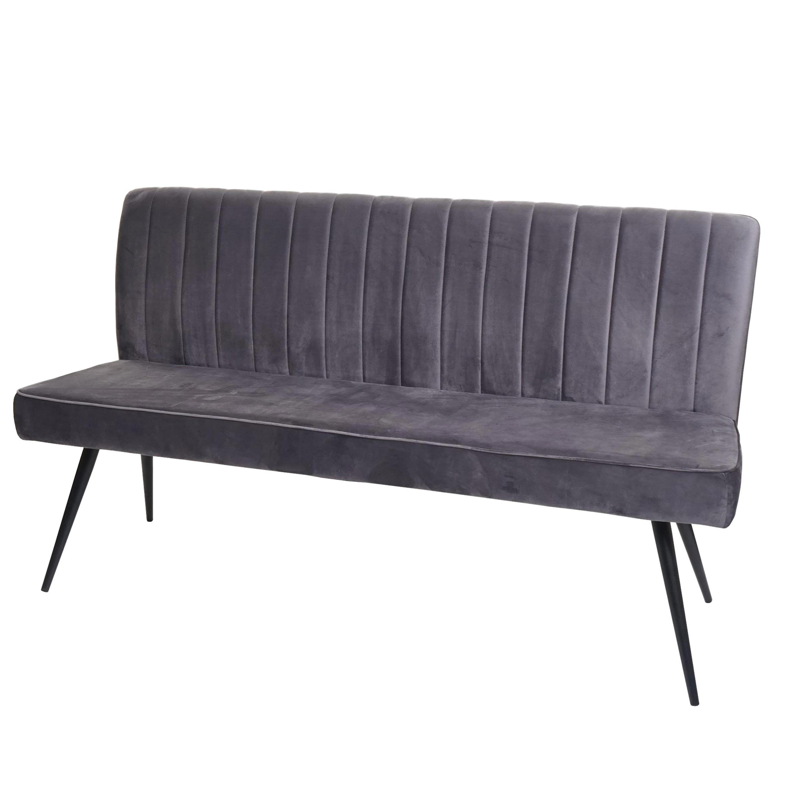 SITZBANK Grau - Grau, Metall (160/90/60cm) - MCW