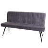 SITZBANK Grau - Grau, Metall (160/90/60cm) - MCW