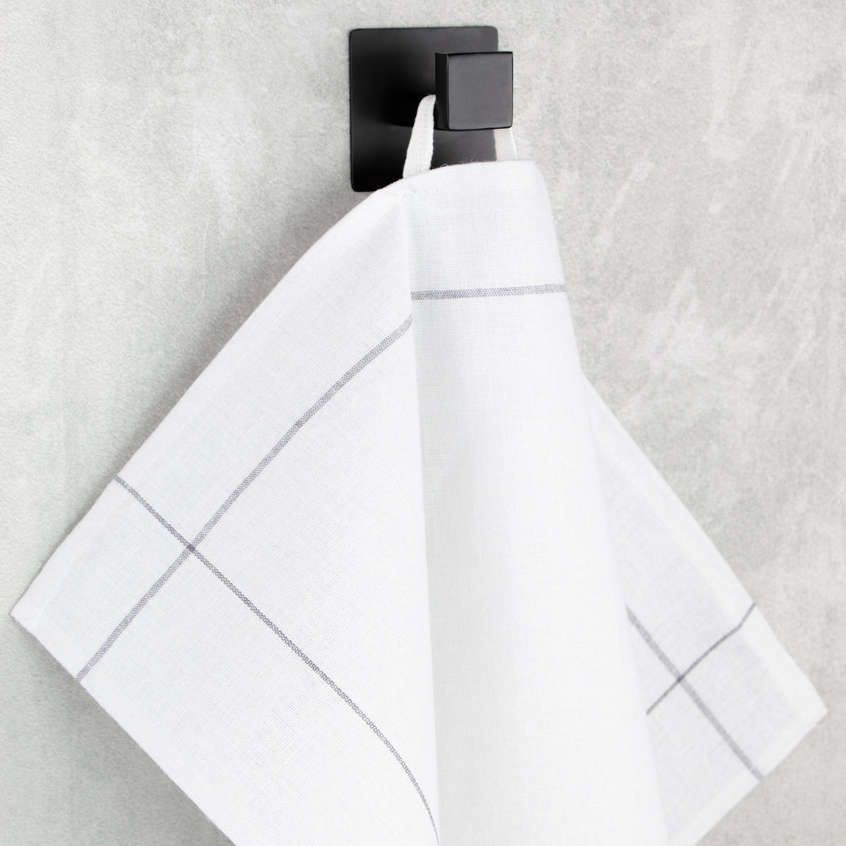 GESCHIRRTÜCHER, 5er-Set, 50x70 cm, 60% Baumwolle, 40% Leinen, Grau - Weiß/Grau, Textil (50/70cm) - Zollner