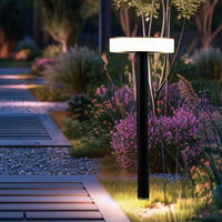 LED AUSSENLEUCHTE Solar Schwarz Kunststoff - Schwarz, Kunststoff (15.3/15.3/56.1cm) - Globo Lighting