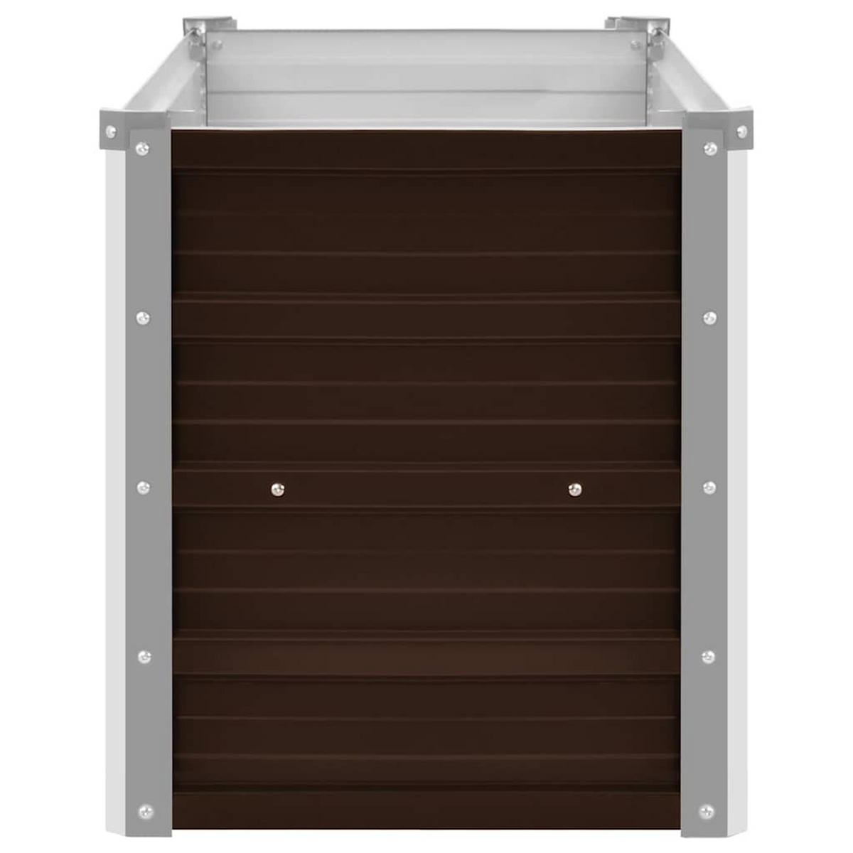 HOCHBEET für Garten OSKAR Braun 100x40x45 cm Metall - Braun, Metall (100/45/40cm) - DELUKE