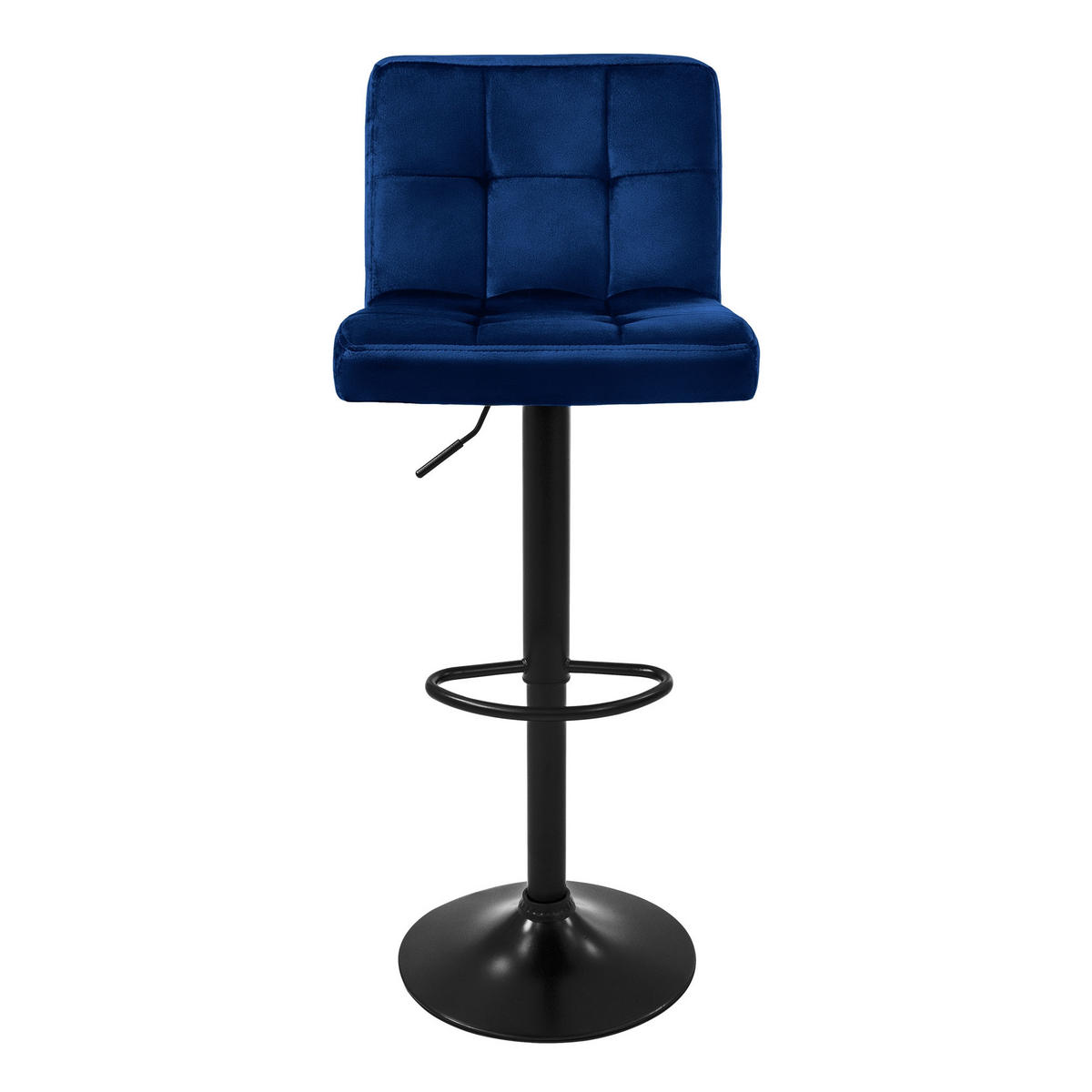 BARHOCKER Samt blau 2er Set - Blau, Metall (50/112/45cm) - ML-DESIGN