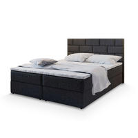 POSTEL BOXSPRING KERLO 160x200 cm, s matrací a úložným prostorem, černá - černá, kompozitní dřevo/textil (160/200cm) - MASSENO