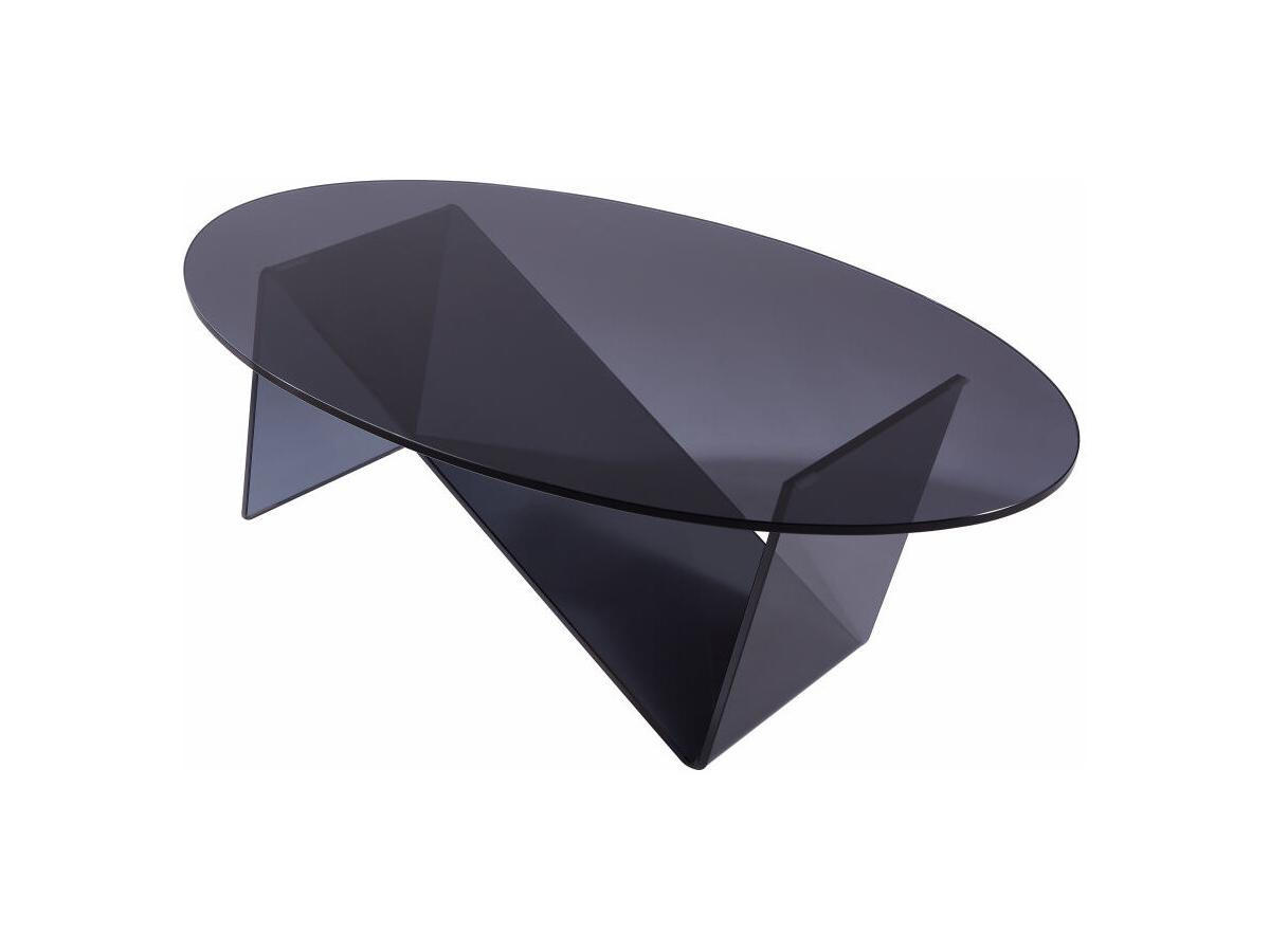 COUCHTISCH - Sicherheitsglas - Anthrazit - ELOWEN - Anthrazit, Glas (120/70/41cm) - Vente-Unique