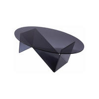 COUCHTISCH - Sicherheitsglas - Anthrazit - ELOWEN - Anthrazit, Glas (120/70/41cm) - Vente-Unique