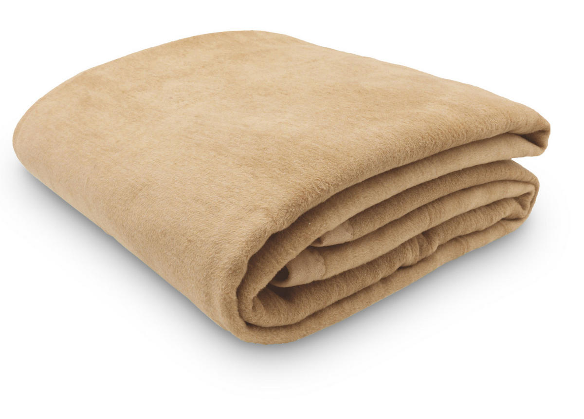 KUSCHELDECKE, 150x200 cm, 60% Baumwolle, 40% Polyacryl, Braun - Hellbraun, Naturmaterialien (150/200cm) - Zollner