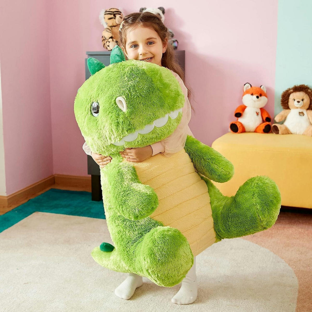 STOFFTIER Dinosaurier 60 cm - Grün, Textil (38/60cm)