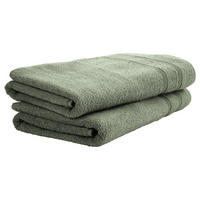 DUSCHTUCHSET Brooklyn - 2-teilig - 70 x 140 cm - Grün - Grün, Textil (70/140cm) - Uncover by Schiesser