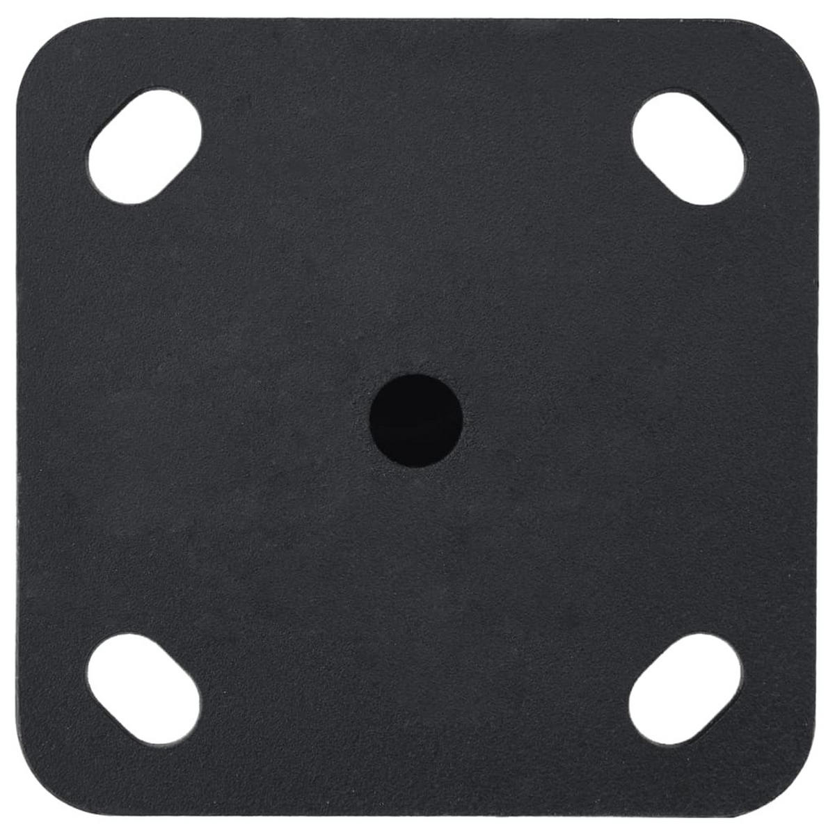SONNENSCHIRMSTÄNDER Für Ø32/34/38 Mm Mast Mattschwarz Stahl - Schwarz, Metall (9.5/9.5cm) - vidaXL