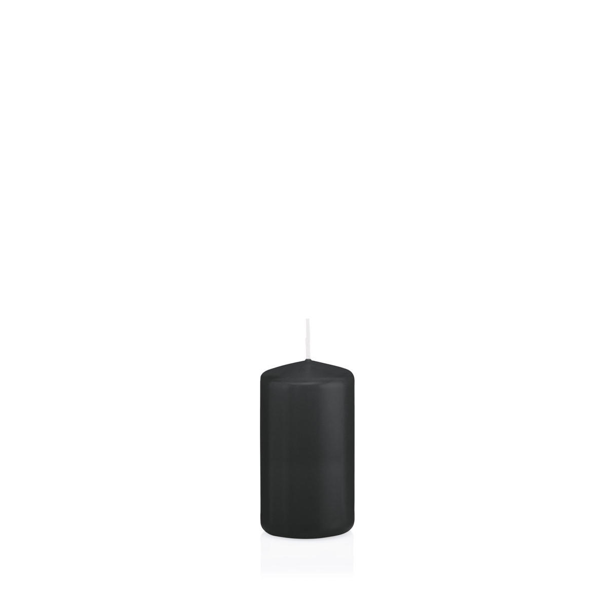 STUMPENKERZEN Schwarz Ø 38 x 80 mm, 24 Stück - Schwarz, Paraffin (4/8cm) - Wiedemann Kerzen