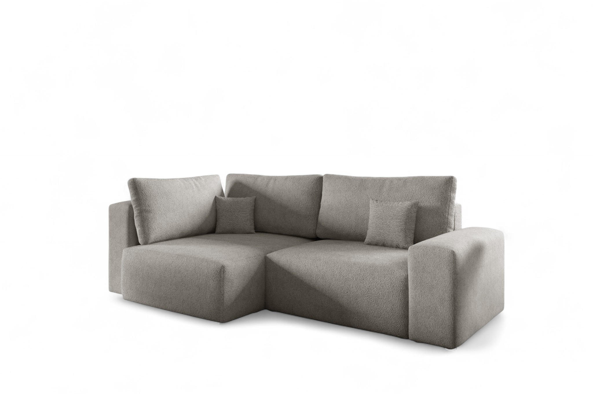 ECKSOFA Arona Mit Schlaffunktion - Beige, Holzwerkstoff/Textil (148/253cm) - Fun Möbel