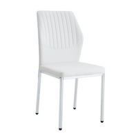 STUHL-SET DE-36577 4 Stück mit PU-Bezug und Metallbeinen Weiß - Weiß, Metall (42.6/93/43cm) - ComfortXL