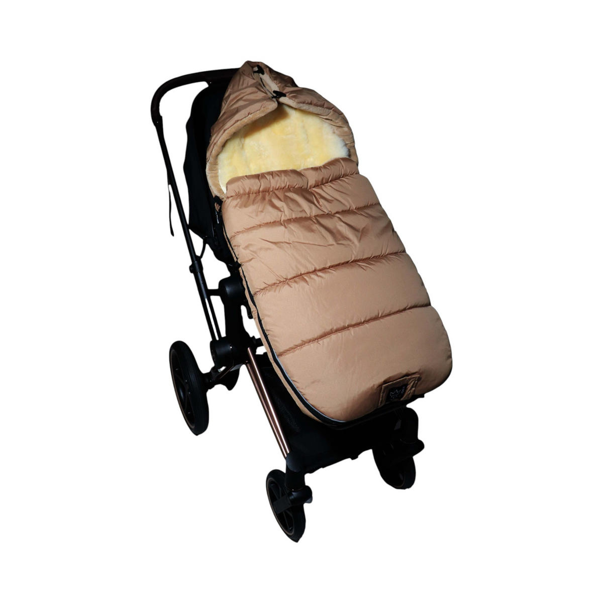 KINDERWAGENFUSSSACK Sheep mit Lammfelleinlage, sand - Beige, Textil (45/100cm) - Kaiserbaby