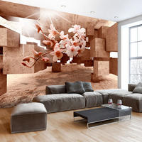 SELBSTKLEBENDE FOTOTAPETE Rosa 98/70 cm - Pink/Beige, Kunststoff/Textil (98/1cm) - KUNSTLOFT