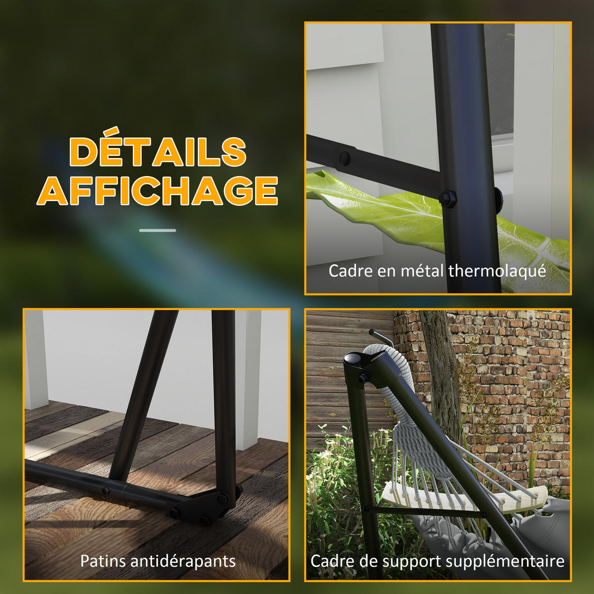 HÄNGEMATTE DE-13684 2-in-1 klappbar mit Tragetasche Grau - Grau, Metall (89/100/268cm) - ComfortXL