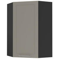 KÜCHENHÄNGESCHRANK Kvantum W4/10/60 Beige Matt / Schwarz Matt 60 / 60 / 96cm - Beige/Schwarz, Holz/Holzwerkstoff (60/96/60cm) - Feldmann-Wohnen