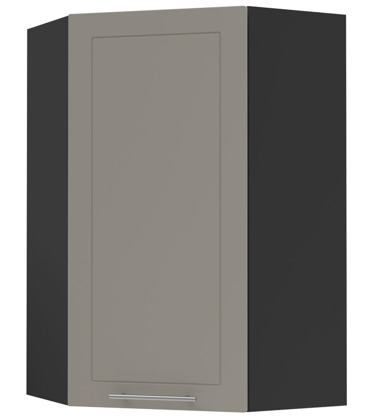 KÜCHENHÄNGESCHRANK Kvantum W4/10/60 Beige Matt / Schwarz Matt 60 / 60 / 96cm - Beige/Schwarz, Holz/Holzwerkstoff (60/96/60cm) - Feldmann-Wohnen
