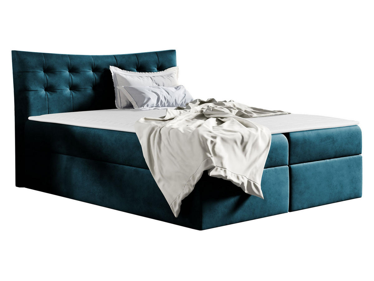 BOXBETT Havana - Türkis, Holz (140/200cm) - MIRJAN24