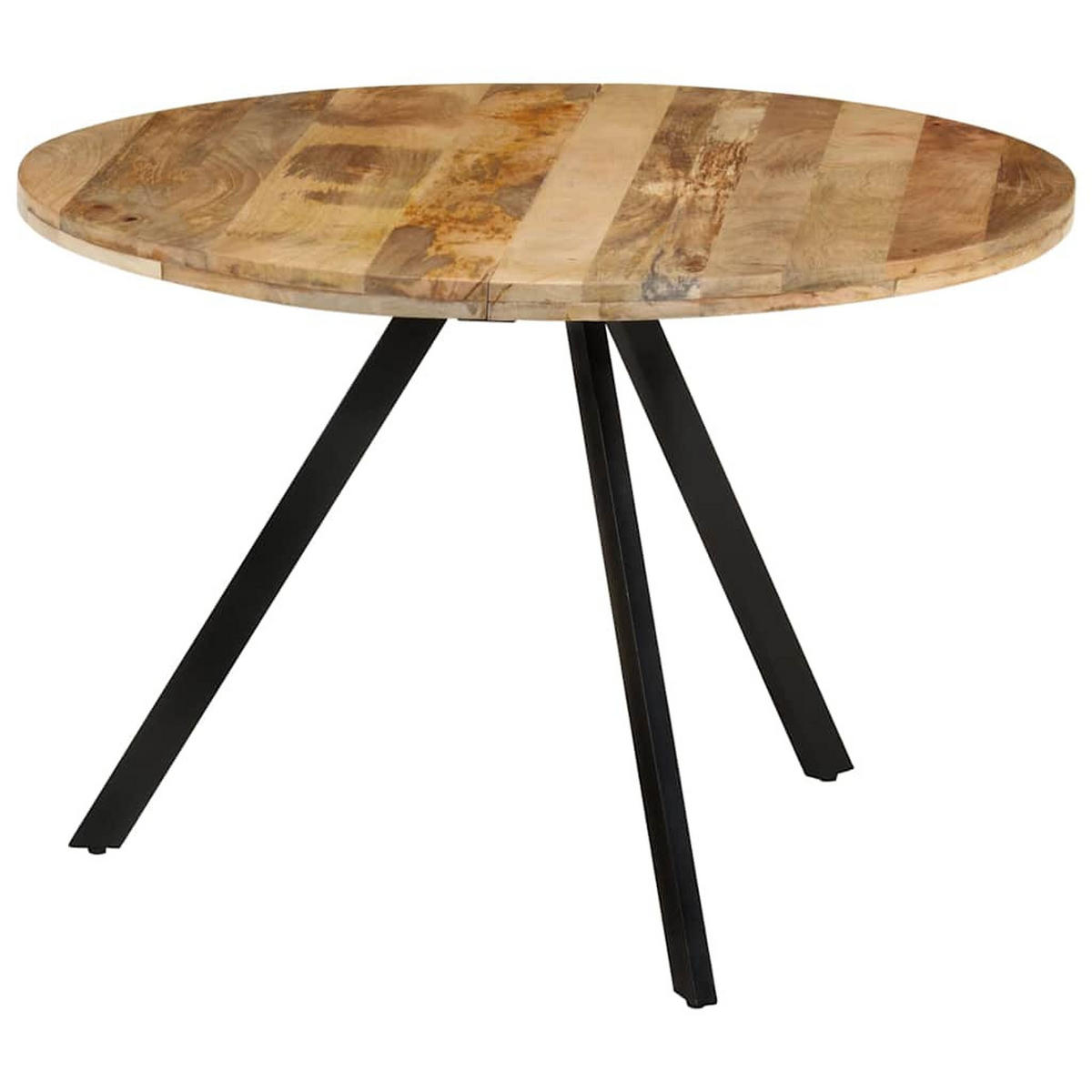 ESSTISCH 110/75 Cm Massivholz Mango - Braun, Holz (110/110/75cm) - vidaXL