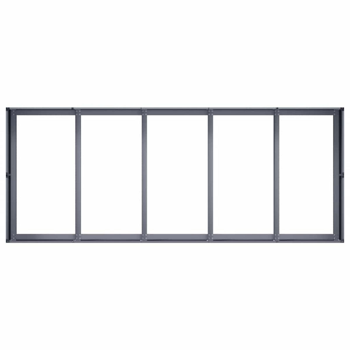 PFLANZGEFÄSS Anthrazit 200/80/40 Cm Stahl - Anthrazit, Metall (200/40/80cm) - vidaXL