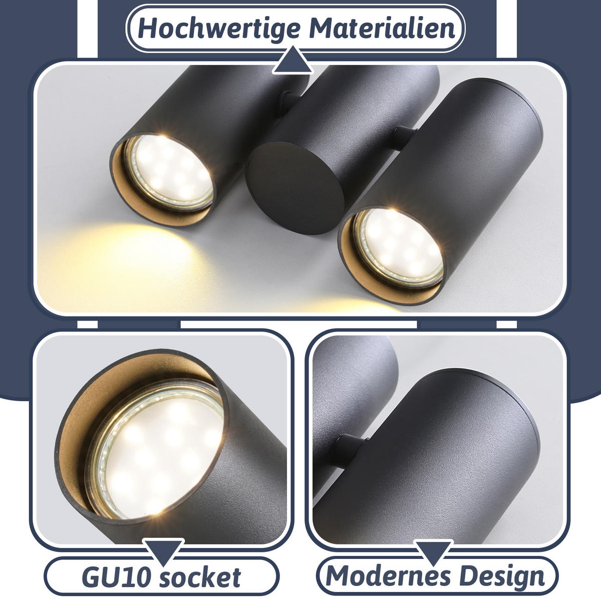 DECKENLEUCHTE Durham 5.5/14/18.5cm - Schwarz, Metall (5.5/14/18.5cm) - Nettlife