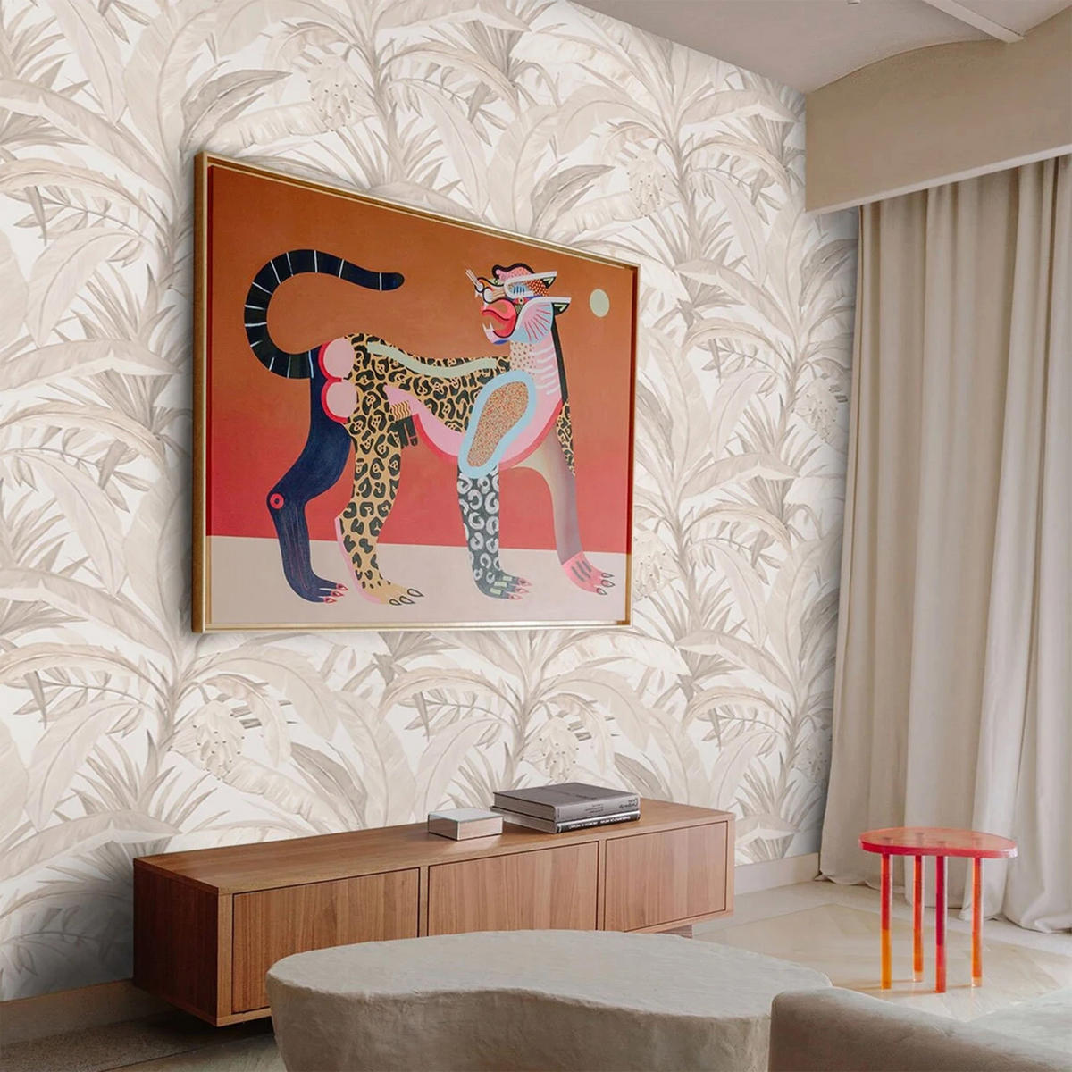 TAPETE Wald aus echtem Papier, 200x280cm, 8 Bögen - Beige, Papier (280/200cm) - WALLPAPERS4BEGINNERS