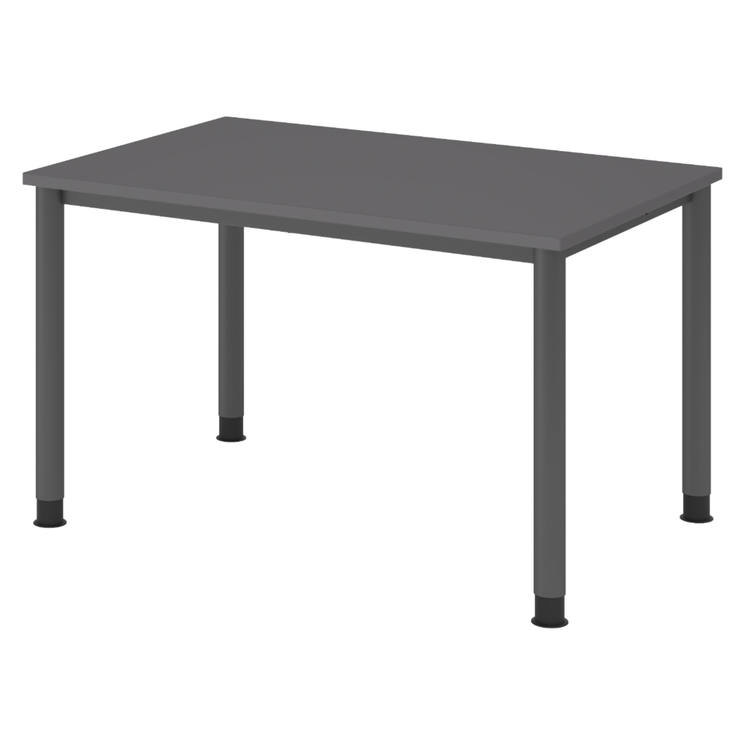 SCHREIBTISCH Serie-H Gestell: Graphit 80/120/74 cm in Graphitfarben - Graphitfarben, Holzwerkstoff (80/120/74cm) - bümö