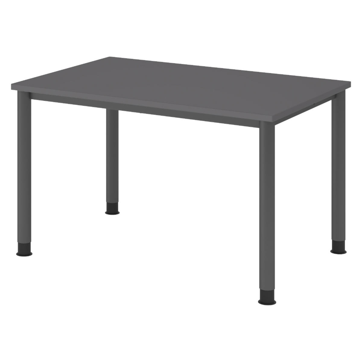 SCHREIBTISCH Serie-H Gestell: Graphit 80/120/74 cm in Graphitfarben - Graphitfarben, Holzwerkstoff (80/120/74cm) - bümö