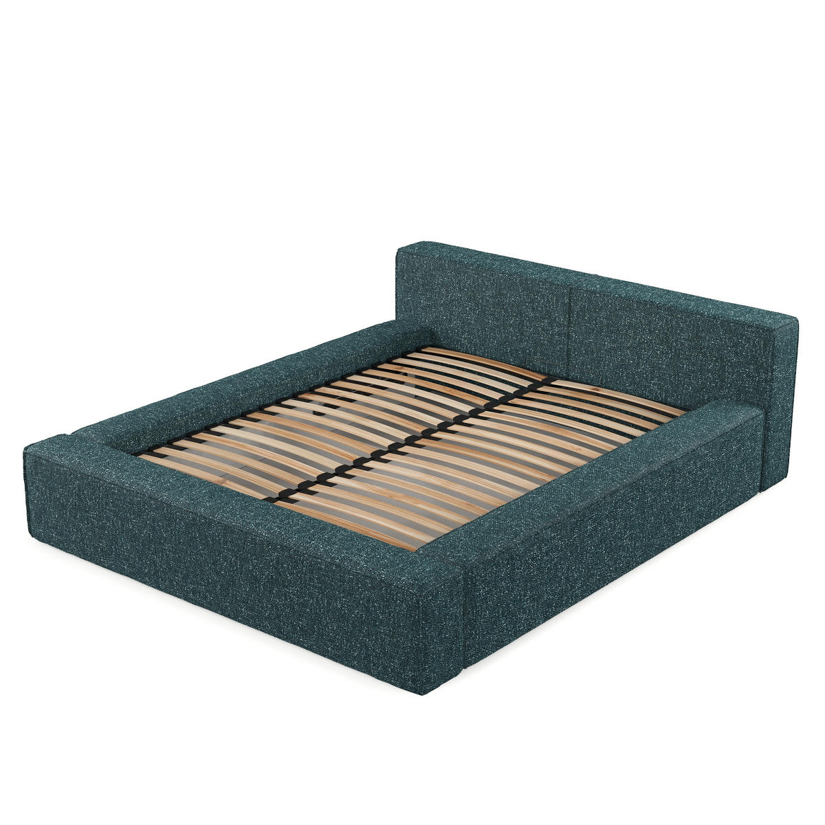 POLSTERBETT Casto mit Stauraum 180/200 cm Grün im Blur Stoff - Schwarz/Naturfarben, Holz/Holzwerkstoff (180/200cm) - AltaBeds