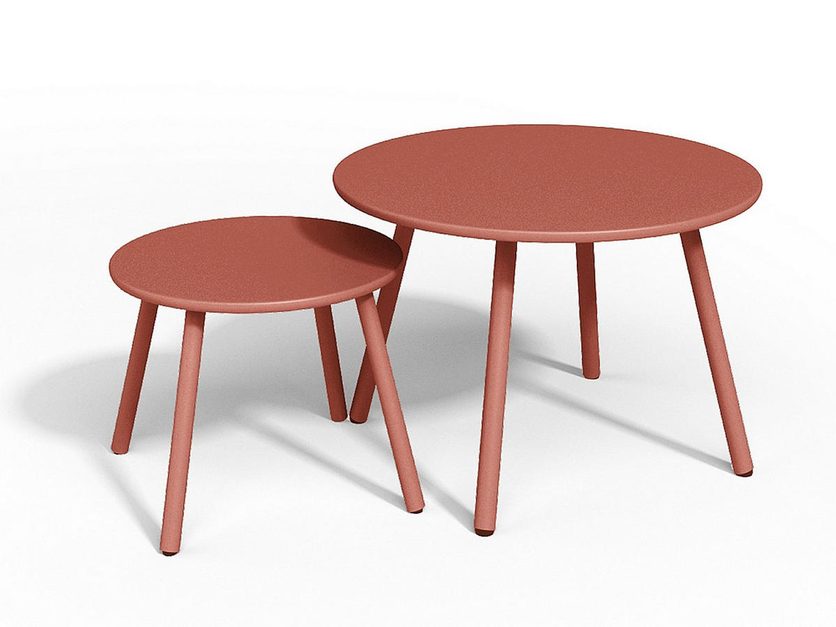 GARTENSITZGRUPPE im Set - 2 -Sitzer - Stahl - terracotta - MIRMANDE - Terracotta, Metall - Vente-Unique