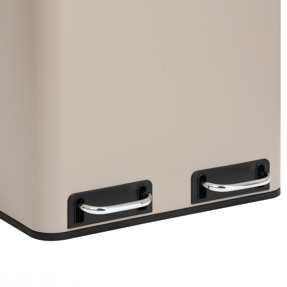 MÜLLEIMER TM2X15 - Taupe, Metall (41/47/31cm) - SVITA