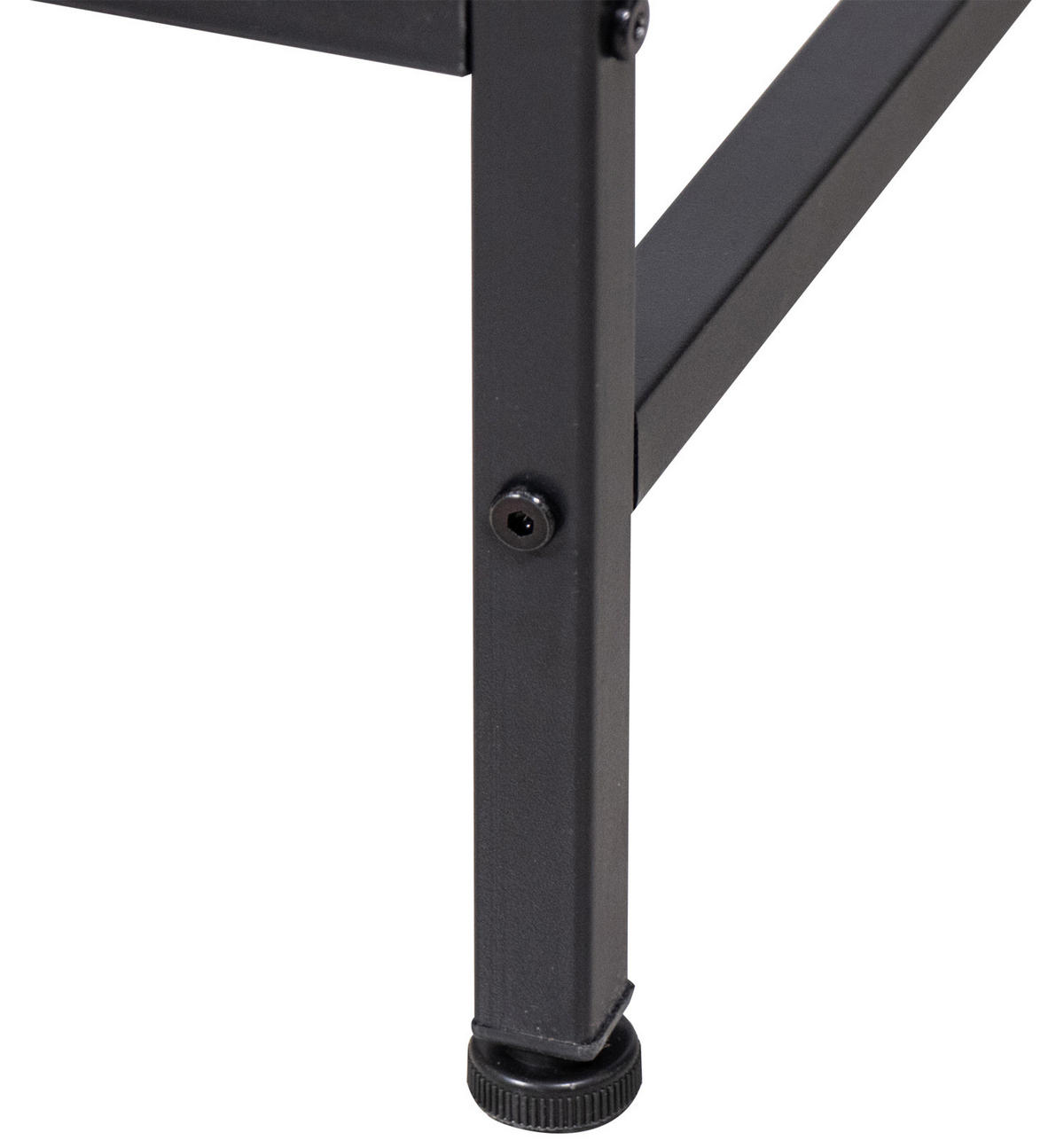 SCHREIBTISCH 120/60/75 cm Holz schwarz/braun - Schwarz/Braun, Holz/Metall (60/120/75cm) - CLP