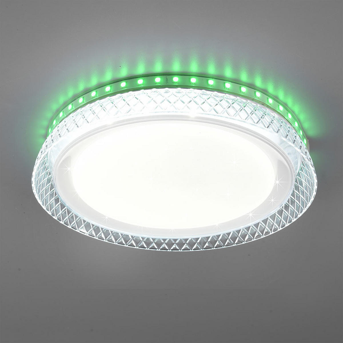 LED DECKENLEUCHTE Kunststoff Weiß - Weiß, Kunststoff (28/28/5cm)