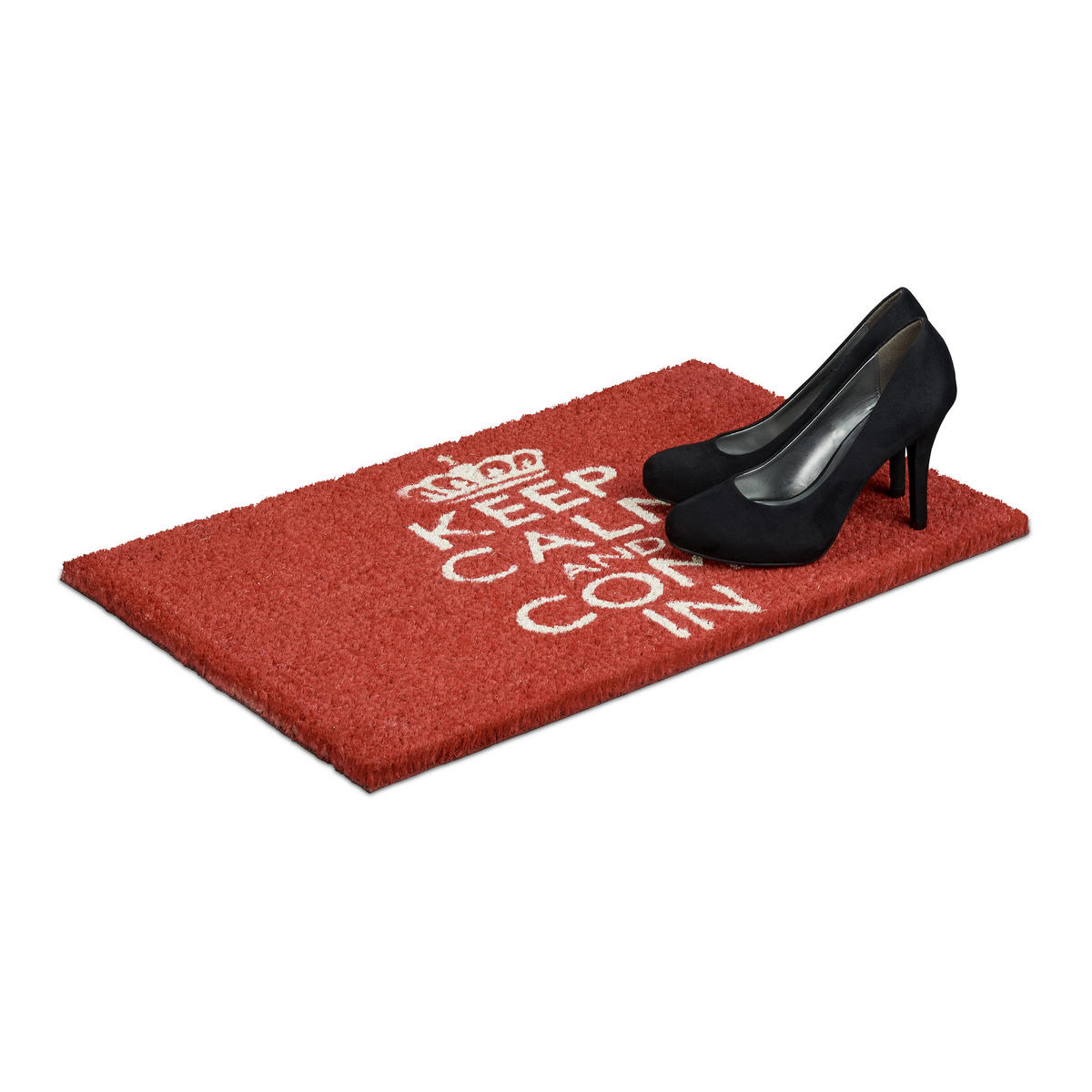 FUSSMATTE - Rot, Kunststoff/Textil (40/60cm) - Relaxdays