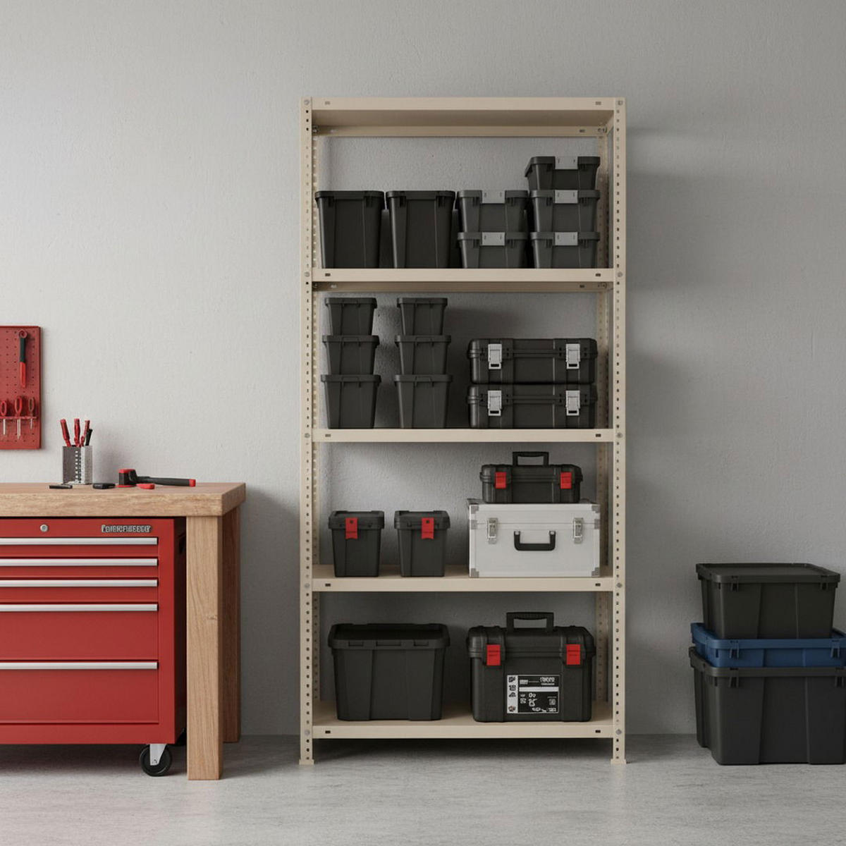 SCHRAUBREGAL PANDA TALL | HxBxT 200x100x30cm | 5 Fachböden | Fachlast 100kg | Weiß - Weiß, Metall (100/200/30cm) - PROREGAL