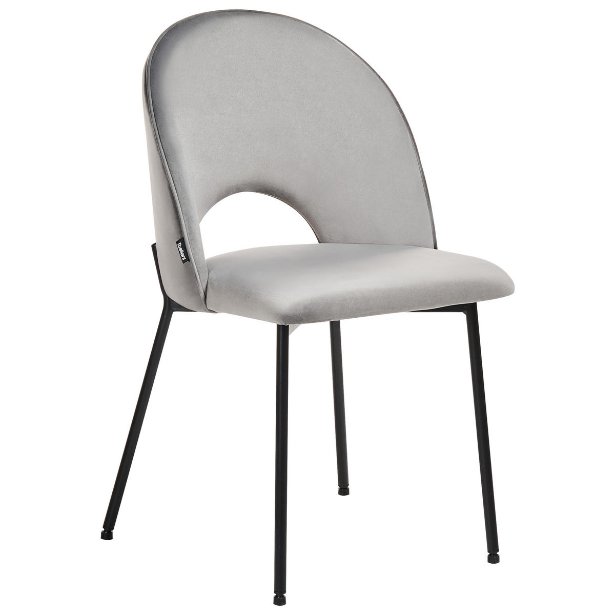 JÍDELNÍ ŽIDLE sada 2 ks Sametová látka Šedá Covelo - šedá, kov/textil (46/83/53cm) - Beliani