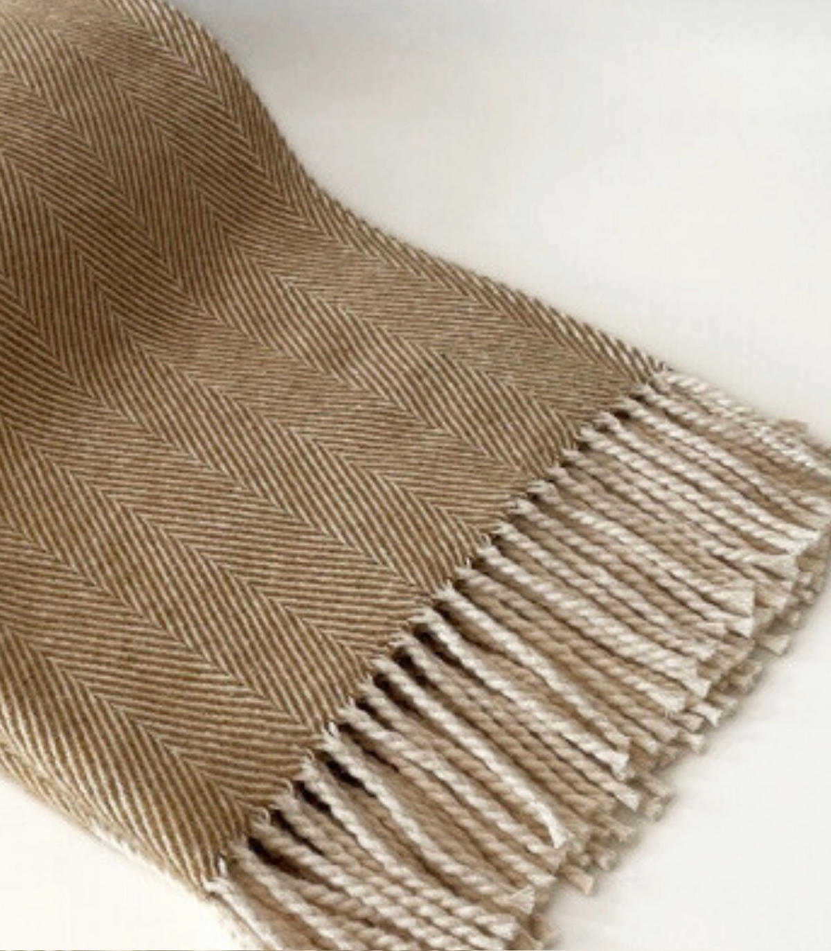DECKE Balance. Baumwolle und Wolle. 130x170 cm. Camel - Beige, Textil (130/170cm) - SOWL