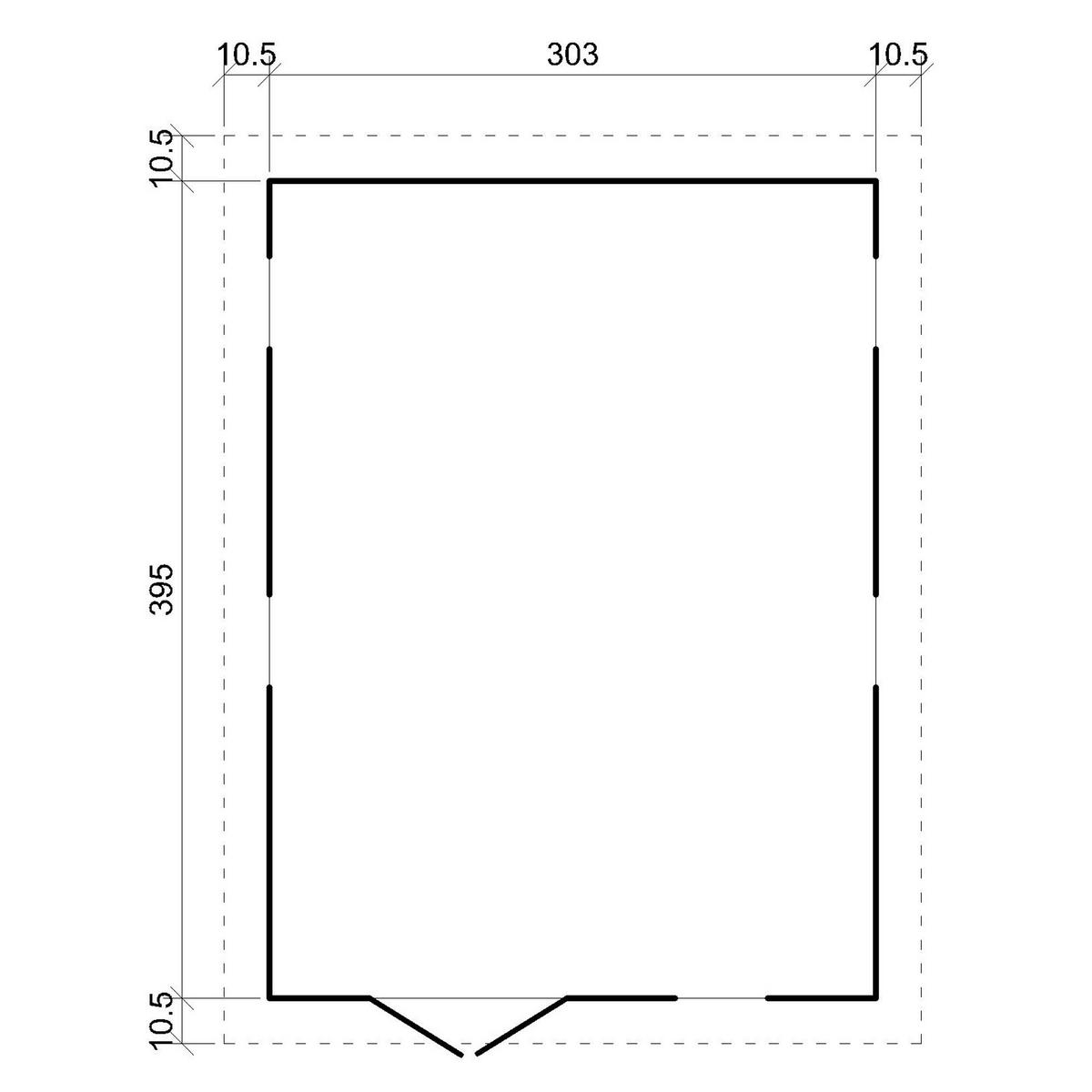 HOLZ-GARTHENHAUS MIT IMPRÄGNIERTEM BODEN - H226x418x320 cm/12 m² - M336+336G - Beige, Holz (324/232/395cm) - Timbela